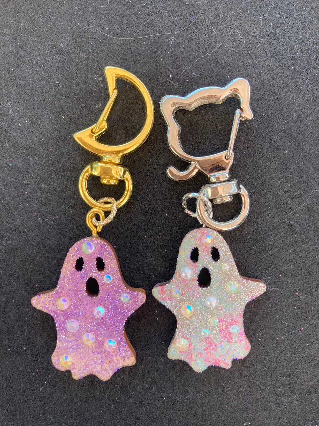 ハロウィーン先取り! 紀州ひのきで作る キラキラオバケキーホルダー★