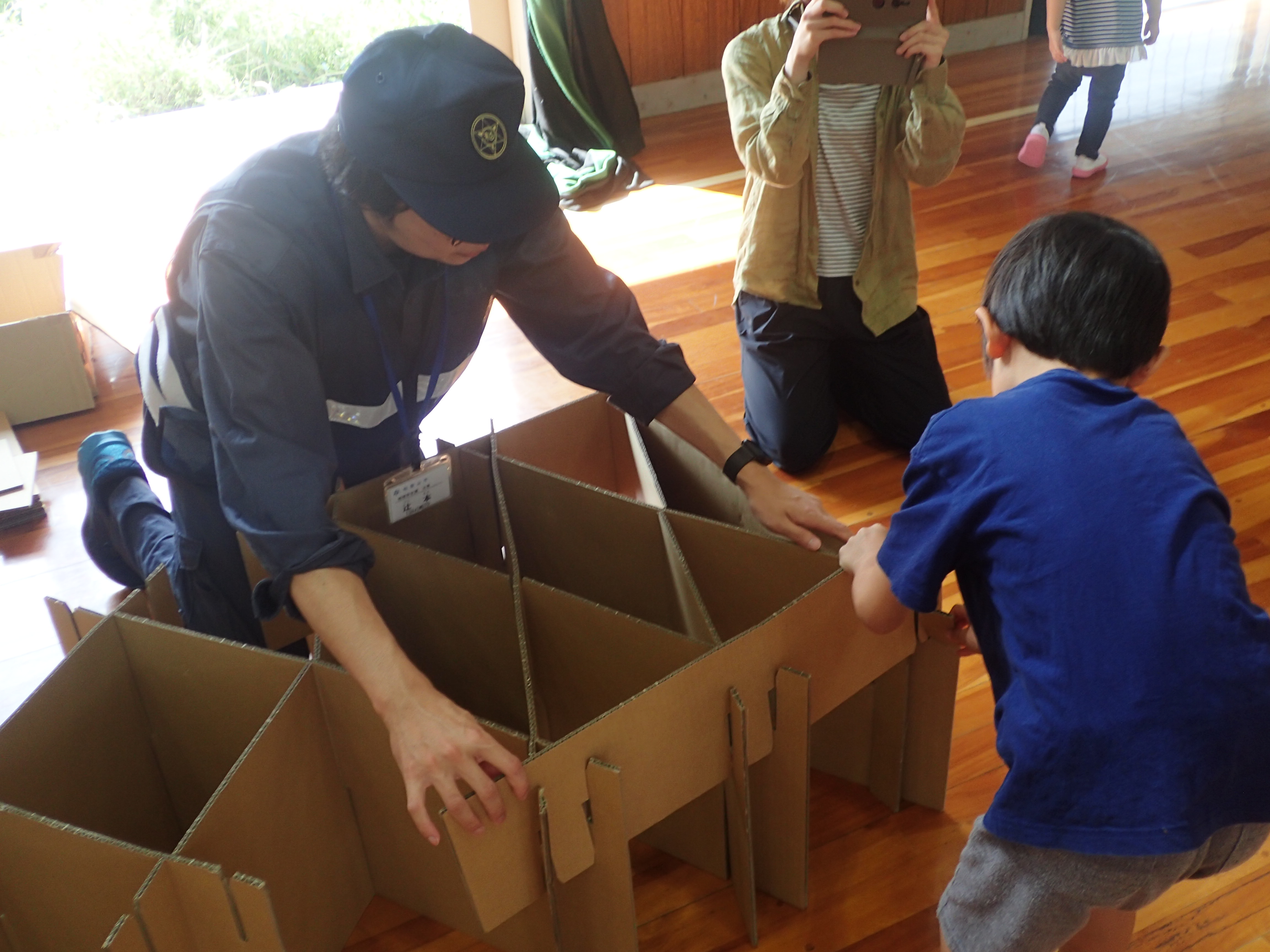 【11:40-】避難所をつくろう！段ボールベッド組み立て体験